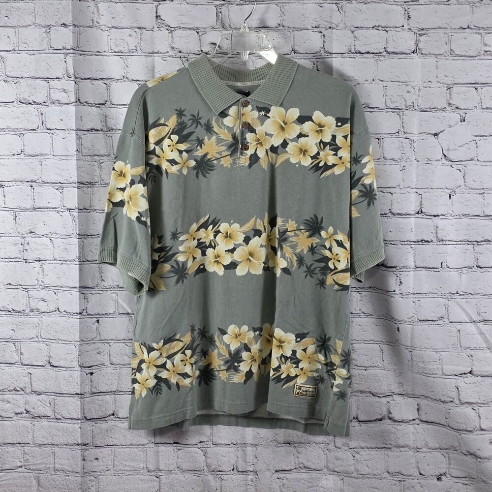 Tommy Bahama Men’s XL  Hawaiian Button Up Short Sleeve Polo Shirt
